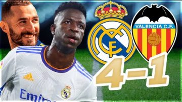 LE REAL ATOMISE VALENCE AVEC VINICIUS ET BENZEMA Résumé Real Madrid vs Valence (4-1)