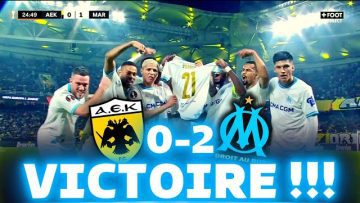 🔥 SARR et MBEMBA offrent la victoire à l’OM face à l’AEK ATHÈNES (0-2) !